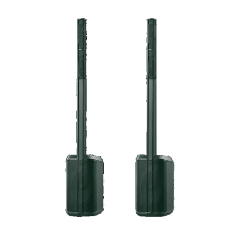 Par de parlantes columna con subwoofer del equipo de alquiler